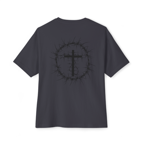 ROMANS 5:3-5 Short Sleeve Shirt Dark Grey