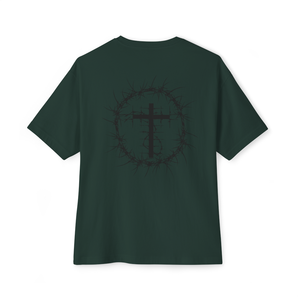 ROMANS 5:3-5 Short Sleeve Shirt Dark Green