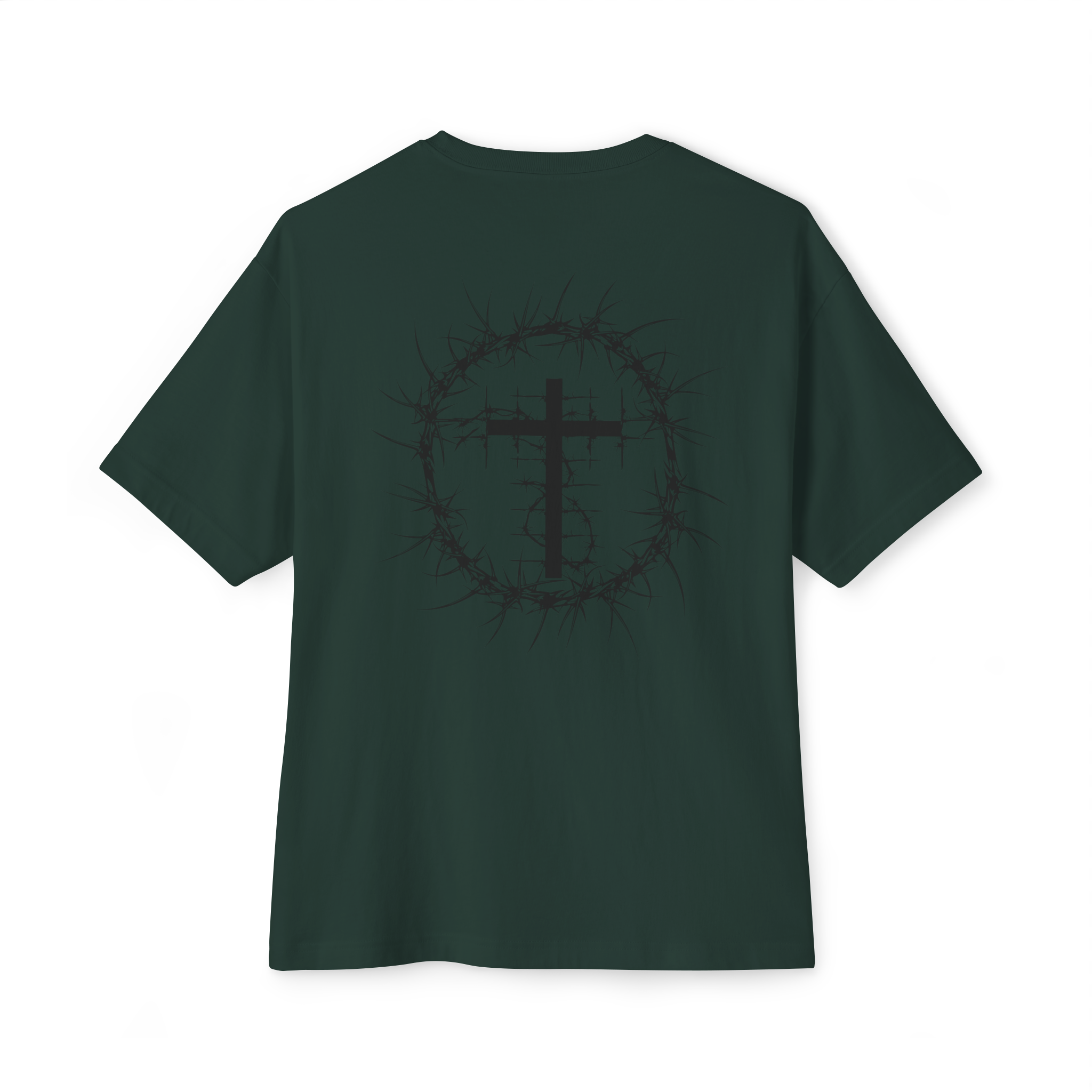 ROMANS 5:3-5 Short Sleeve Shirt Dark Green