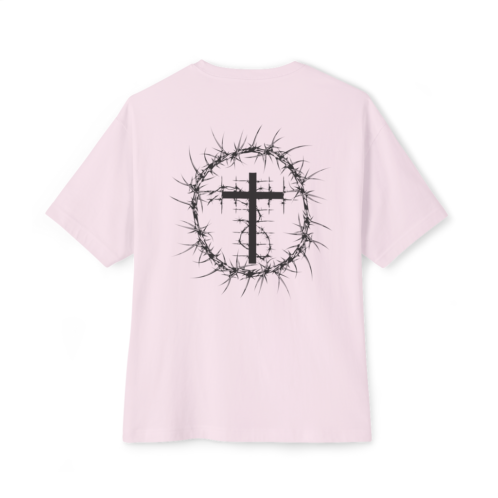 ROMANS 5:3-5 Short Sleeve Shirt Soft Pink