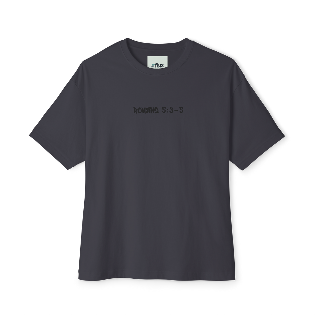 ROMANS 5:3-5 Short Sleeve Shirt Dark Grey