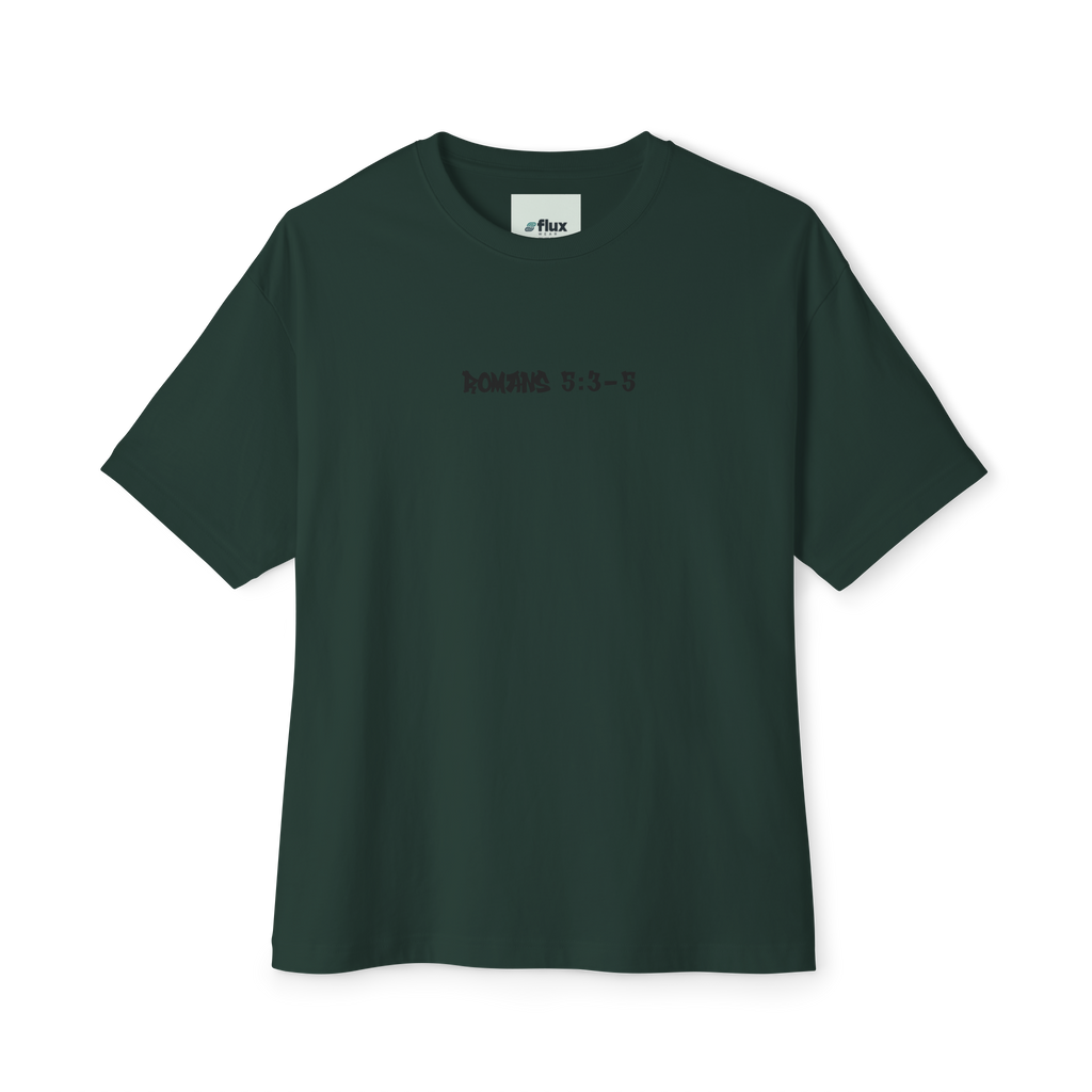 ROMANS 5:3-5 Short Sleeve Shirt Dark Green