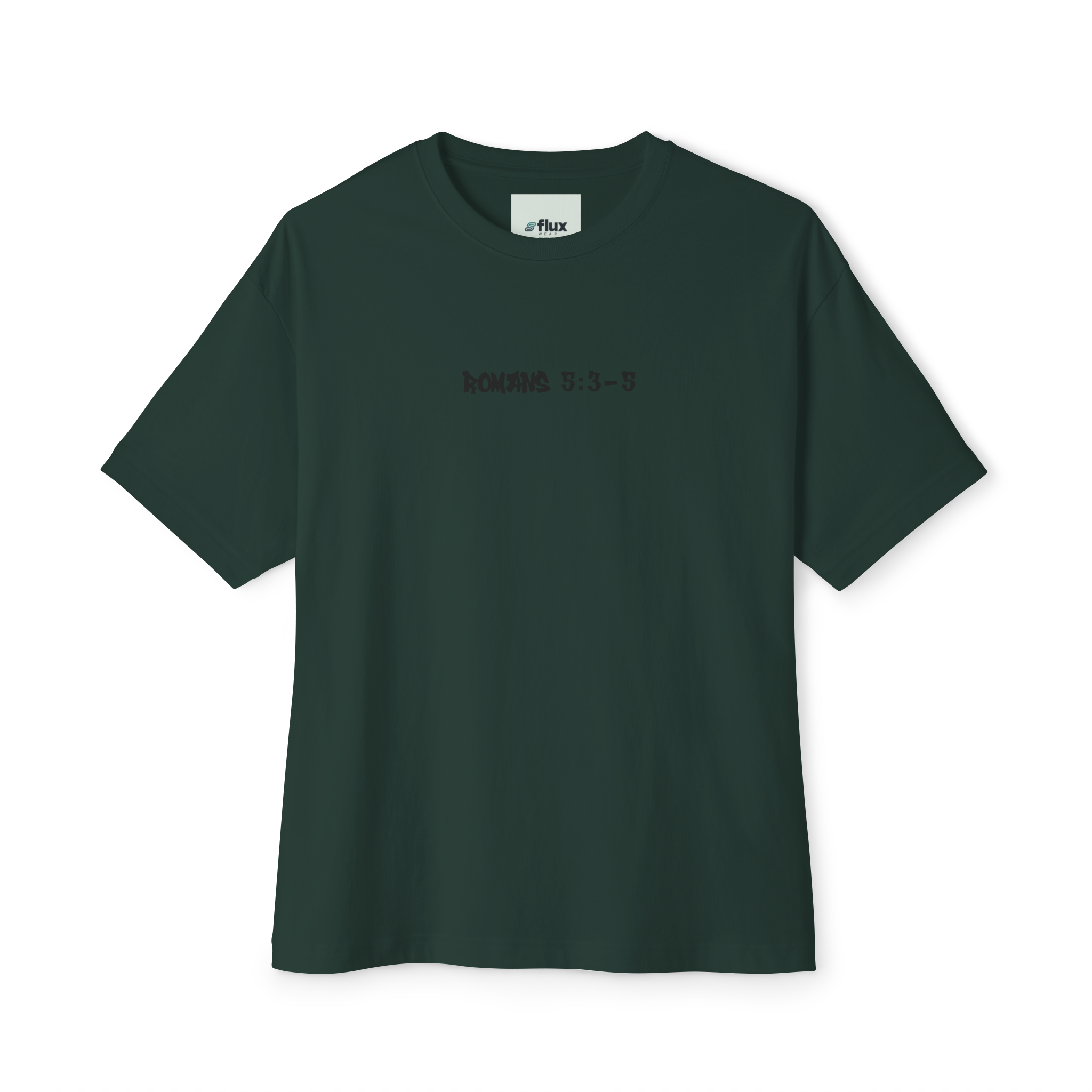 ROMANS 5:3-5 Short Sleeve Shirt Dark Green