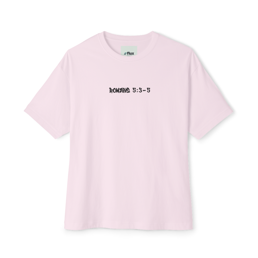ROMANS 5:3-5 Short Sleeve Shirt Soft Pink