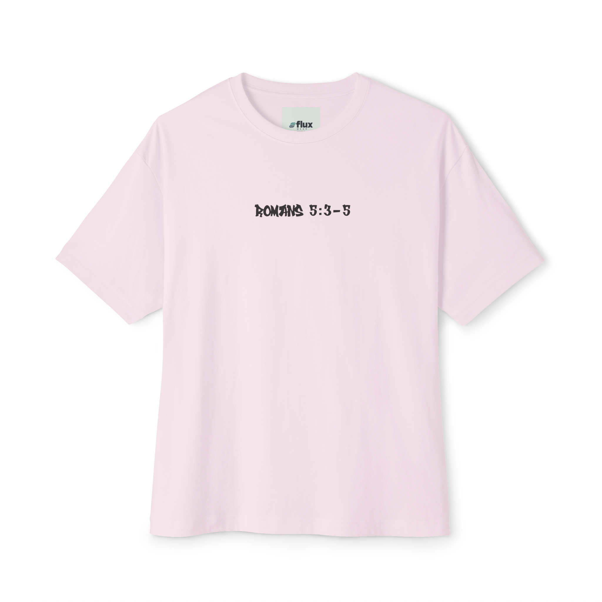 ROMANS 5:3-5 Short Sleeve Shirt Soft Pink